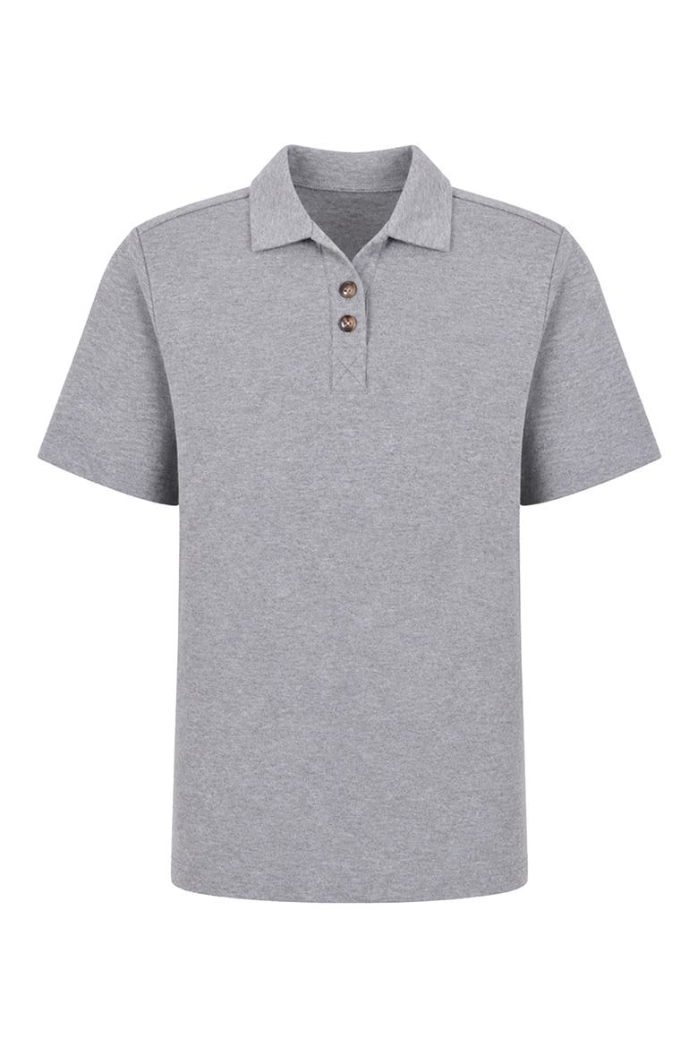 Kids' Knit Polo, Main, color, GREY MARLE