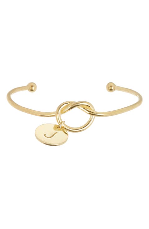 Love Knot Initial Bracelet