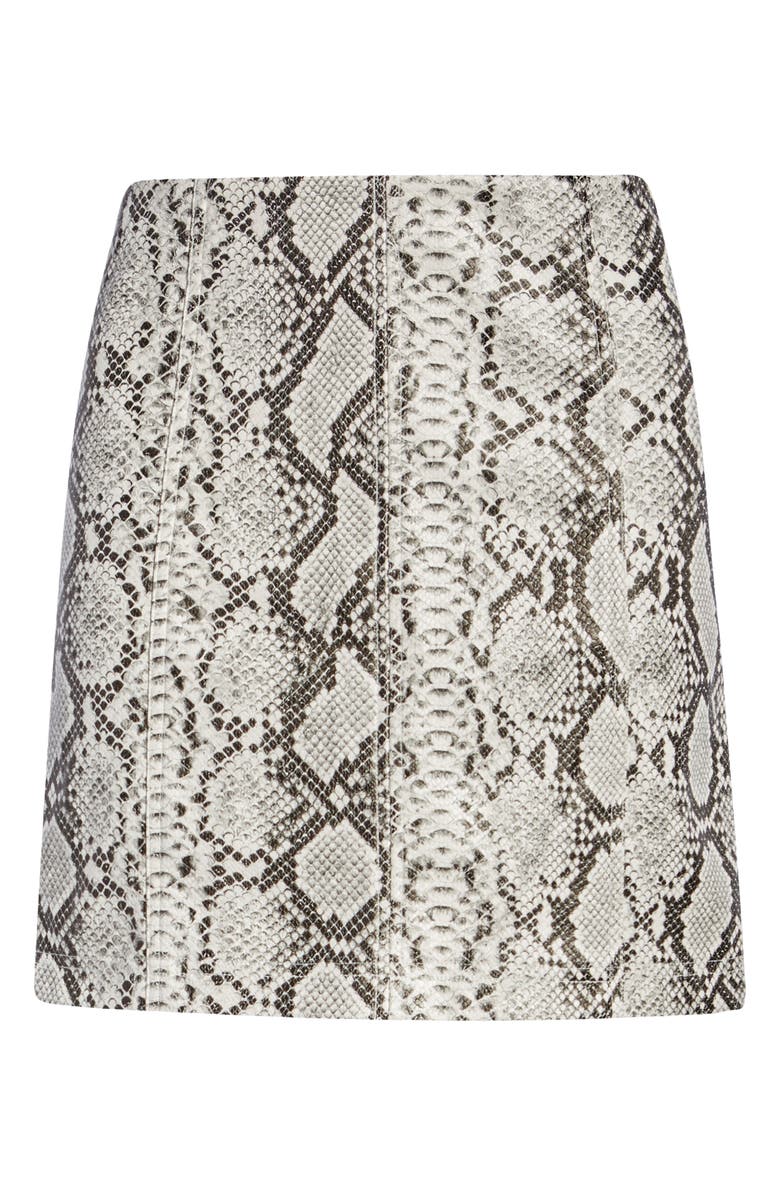 Lulus Venture Out Snakeskin Print Miniskirt, Alternate, color, 