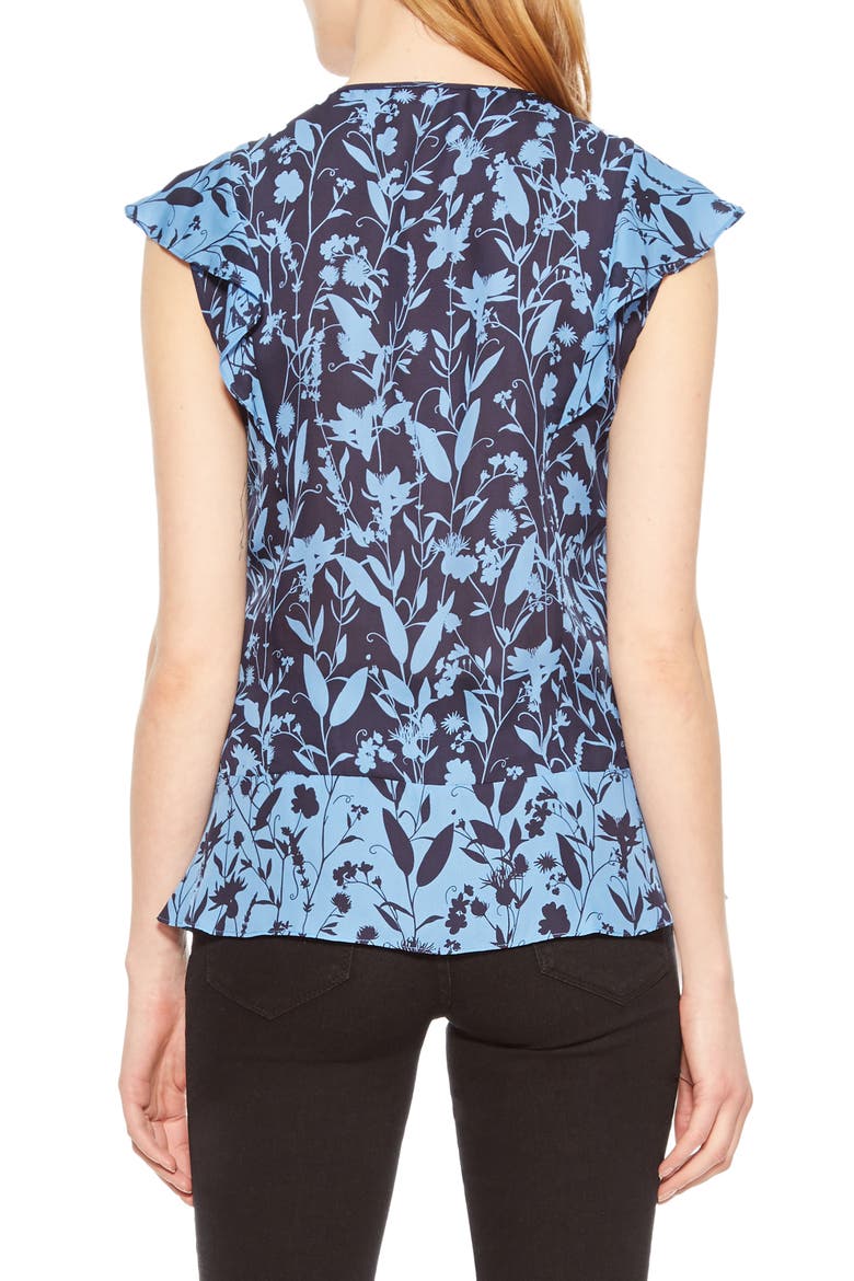 Kata Floral Print Blouse, Alternate, color, MIDNIGHT MEADOW