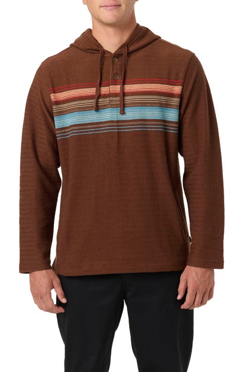 Bavaro Blocked Stripe Cotton Blend Hoodie