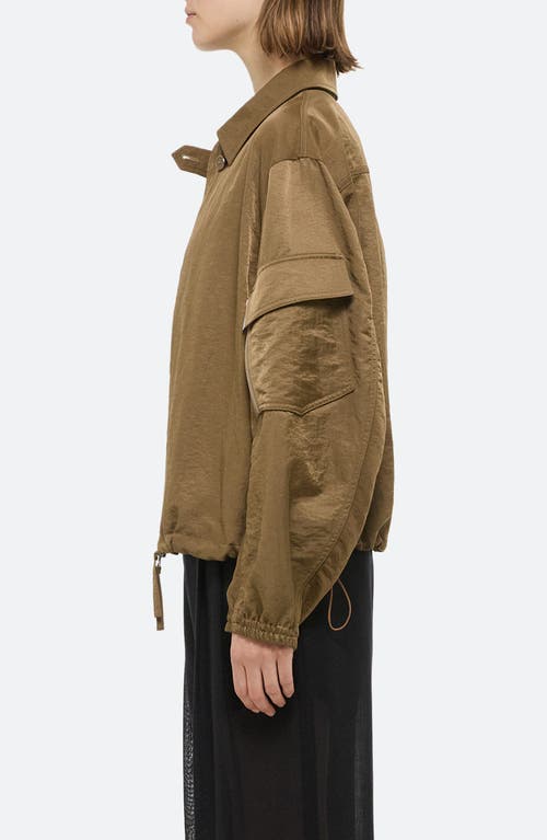 Helmut Lang Creased Ma1 Bomber Jacket In Cognac