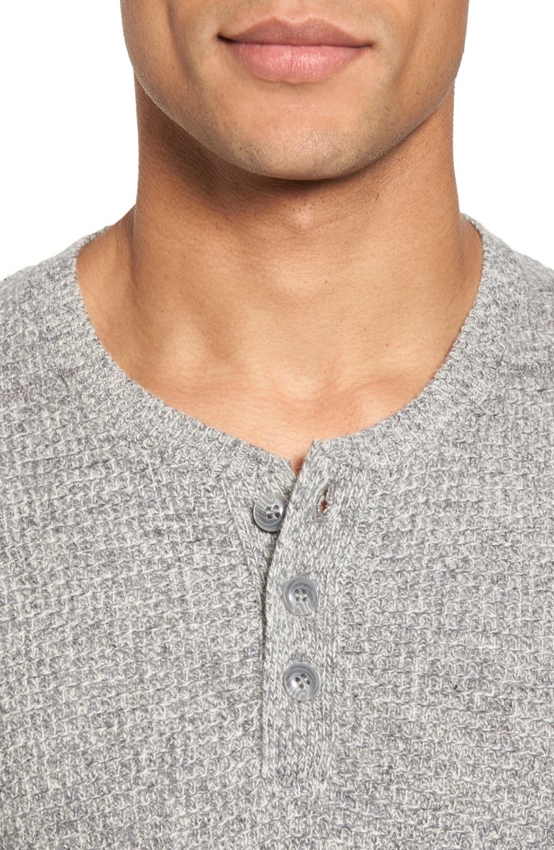 Schott NYC Thermal Henley, Alternate, color, Heather Grey
