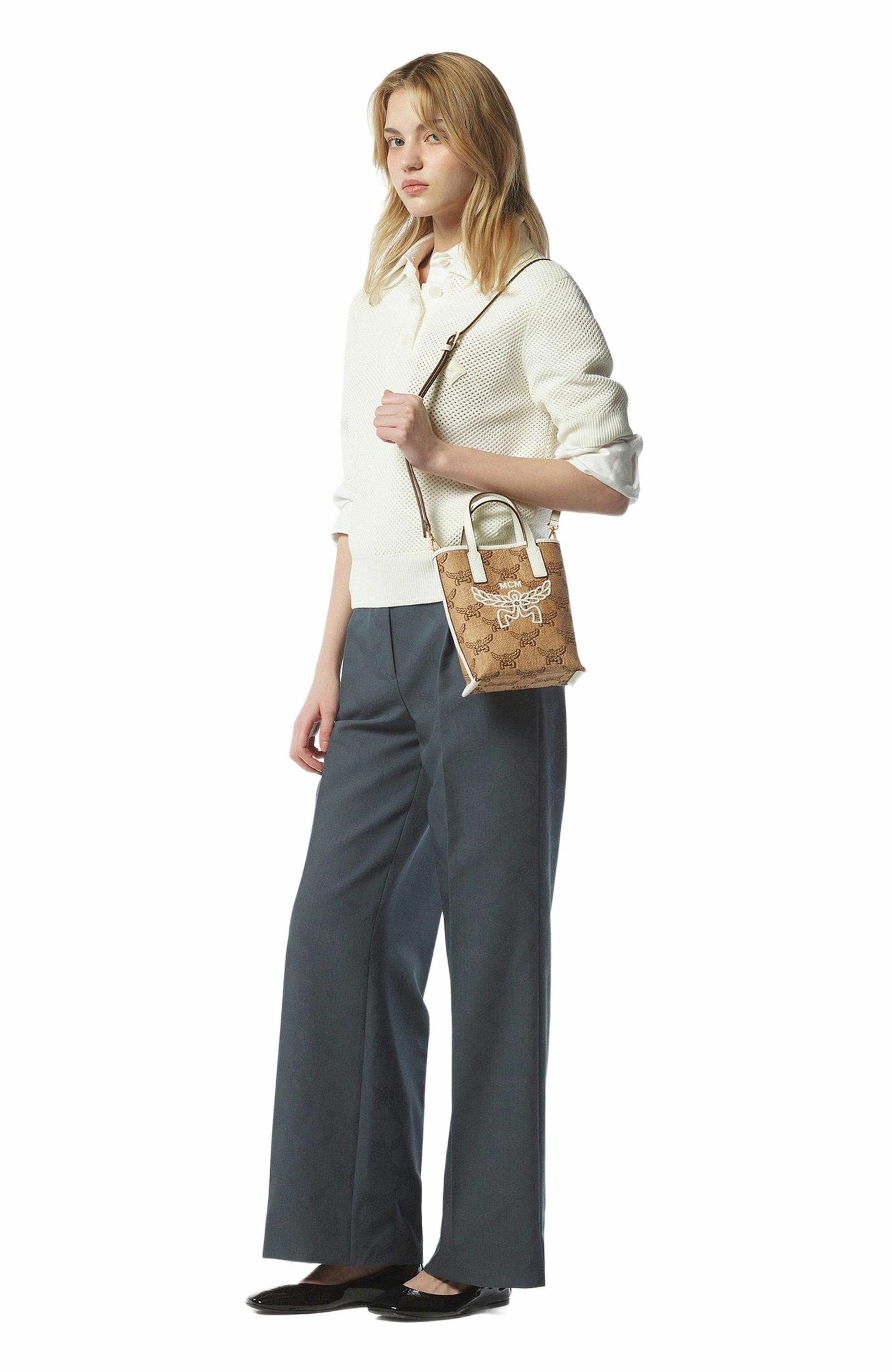 MCM Himmel Crossbody in Lauretos Raffia Jacquard, Alternate, color, 