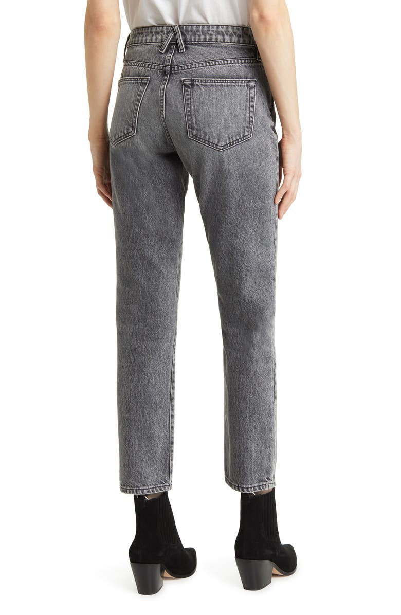 SLVRLAKE Leila High Waist Ankle Straight Leg Jeans, Alternate, color, 