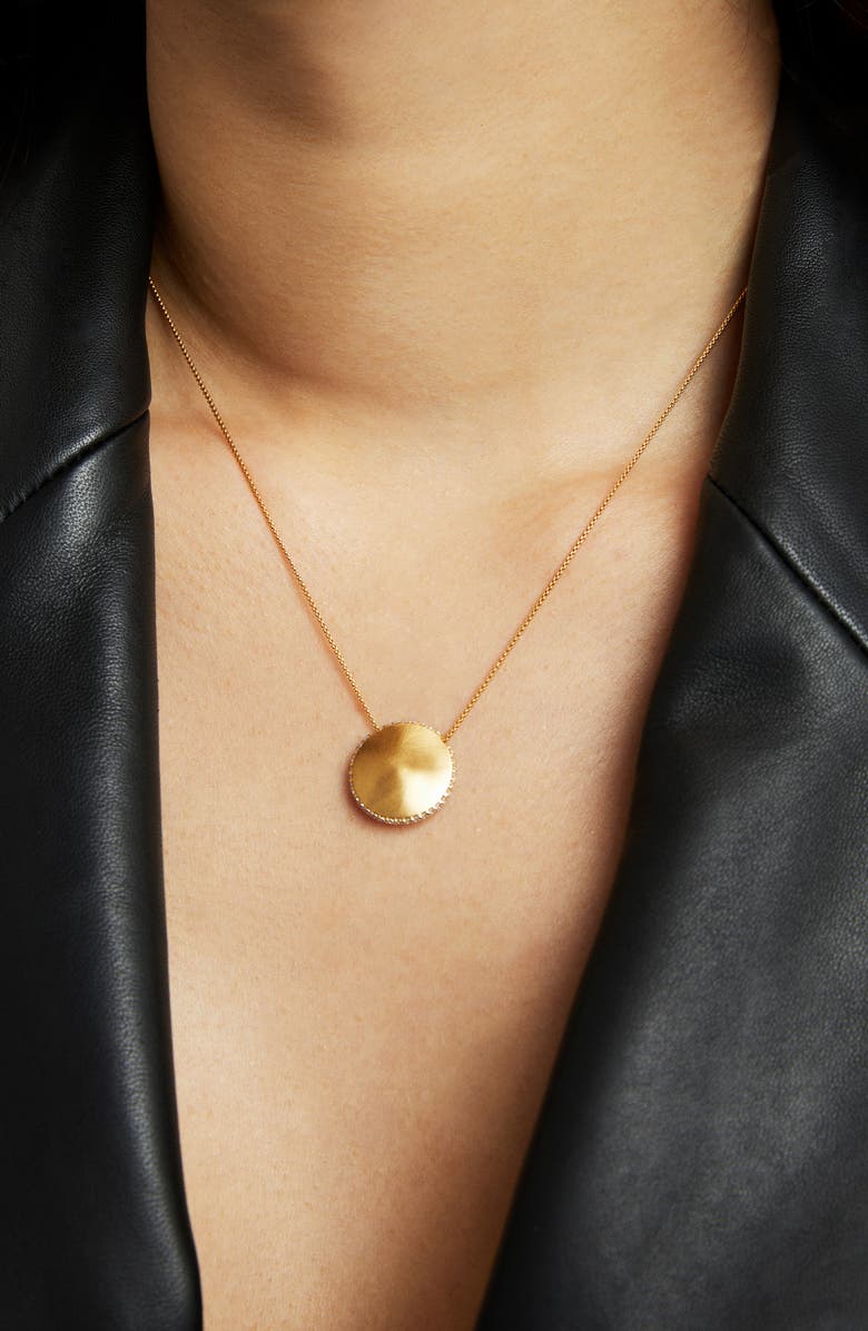 Dean Davidson White Topaz Petite Pavé Pendant Necklace, Alternate, color, White Topaz/ Gold