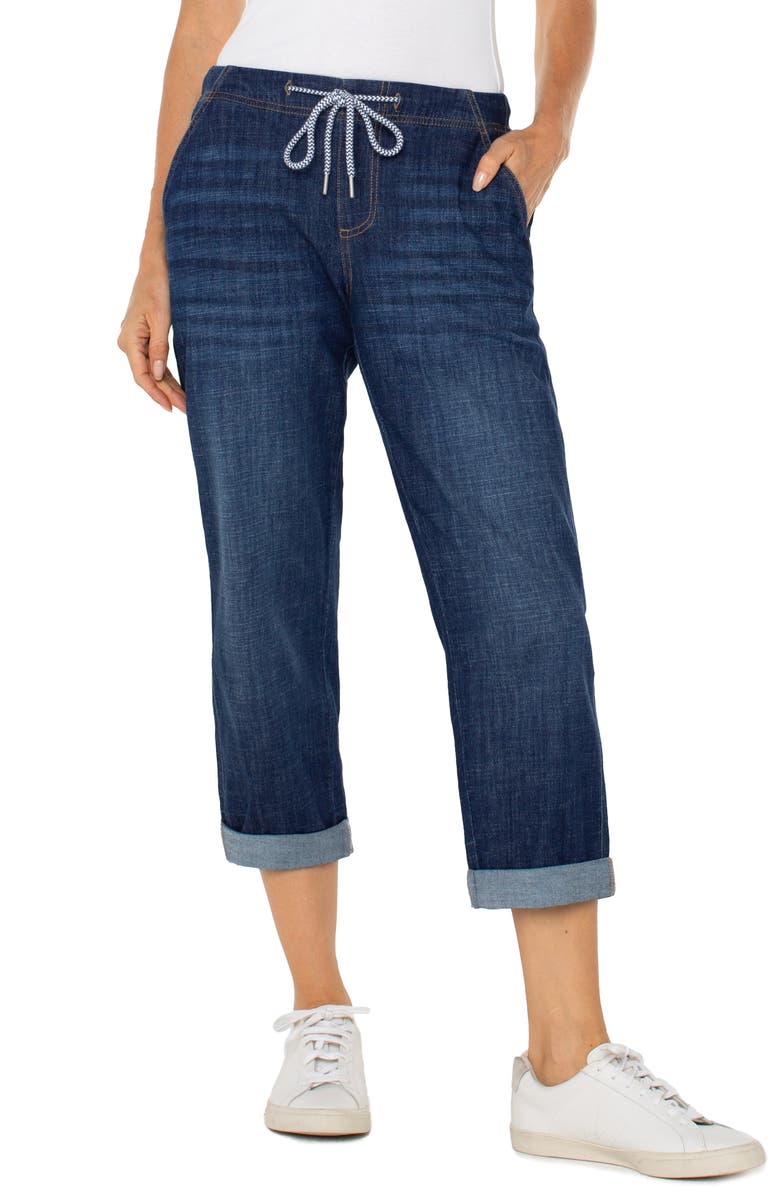 Liverpool Los Angeles The Rascal Drawstring Cuffed Pull-On Jeans, Main, color, 
