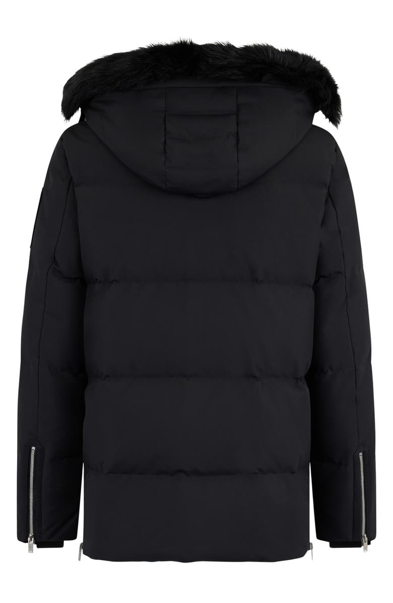 Moose Knuckles Cloud 3Q Water Repellent Down Puffer Jacket with Removable Hood, Alternate, color, Black W/ Black Sh