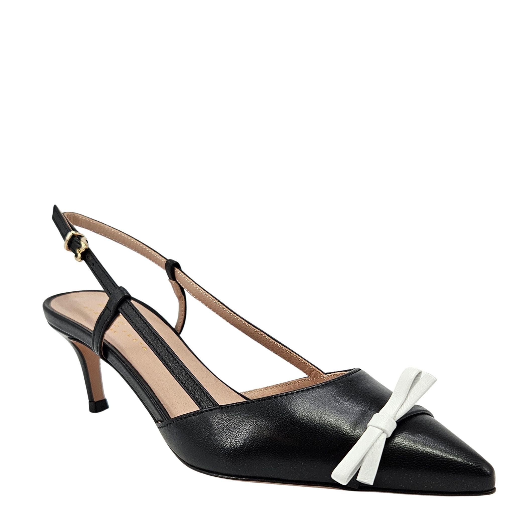 Madison Maison By Roberto Festa Alessia Kitten Heel Slingback, Alternate, color, Black