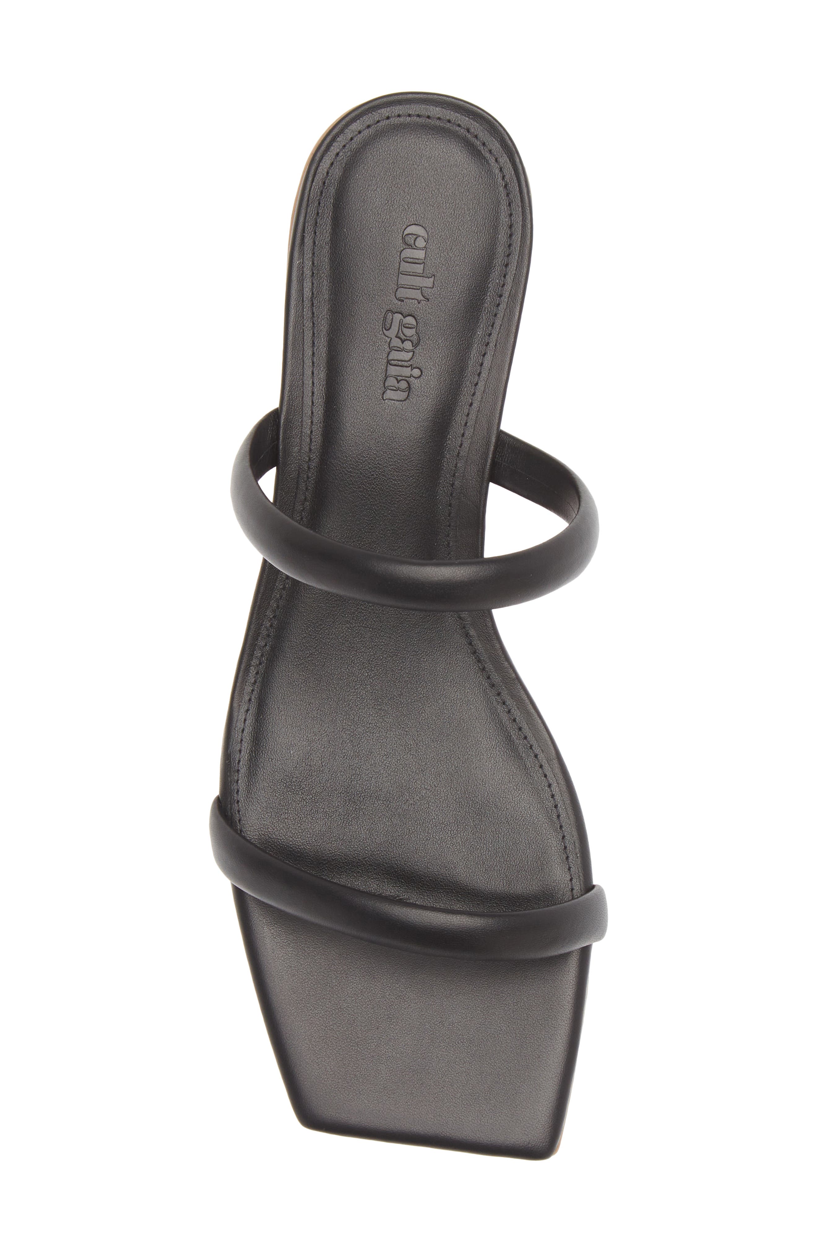 Cult Gaia Liz Square Toe Block Heel Slide Sandal, Alternate, color, 