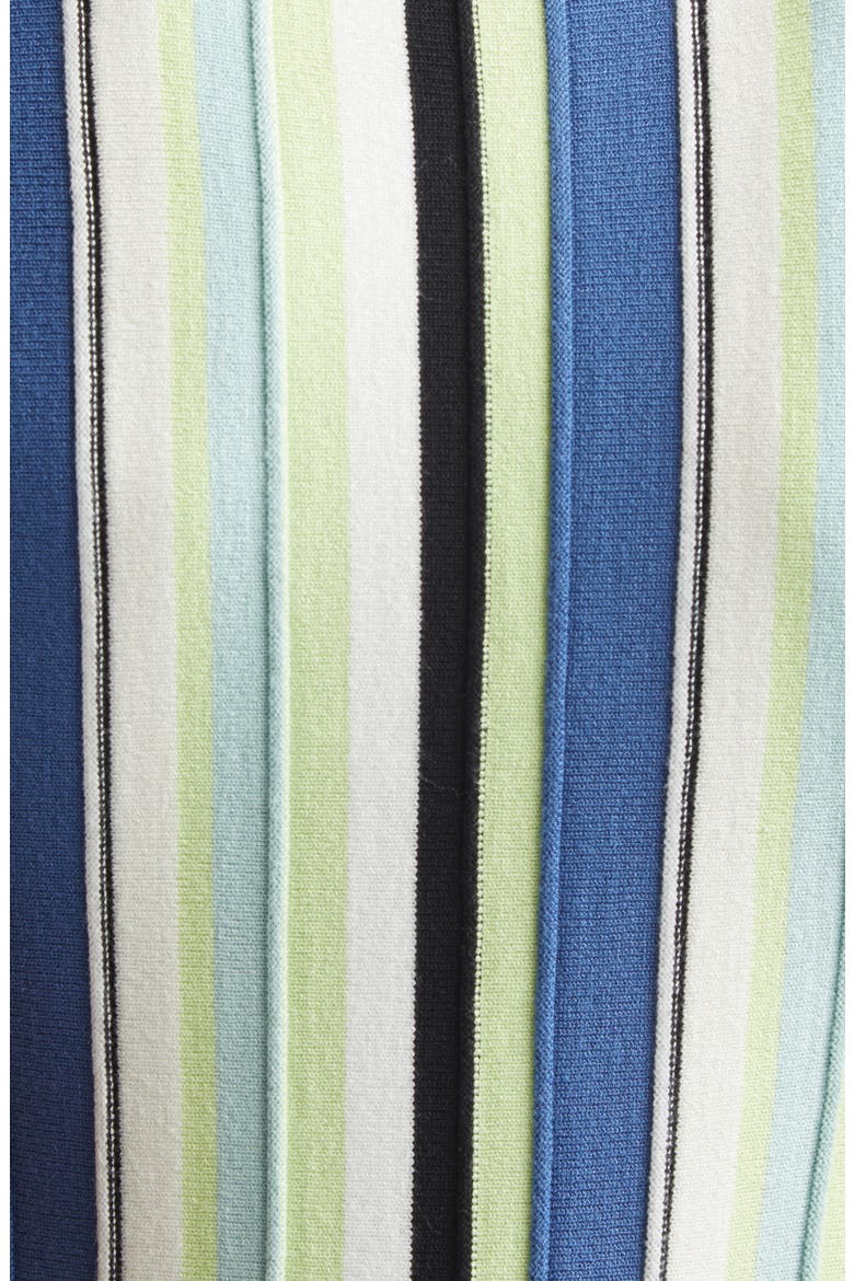 Fifi Vertical Stripe A-Line Knit Midi Dress, Alternate, color, OCEAN/ KEYLIME MULTI