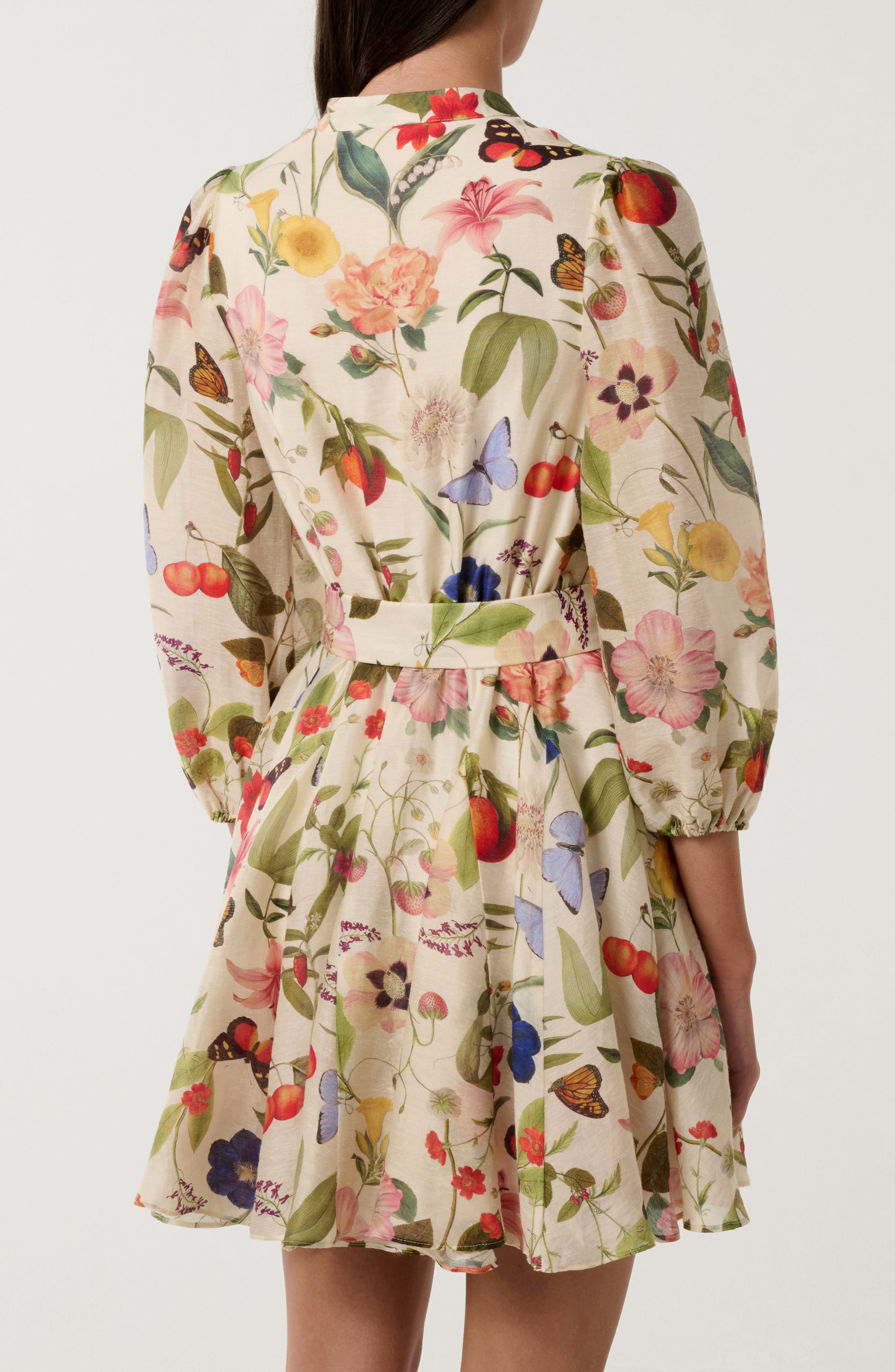 Wesley Print Belted Long Sleeve Minidress - image 2