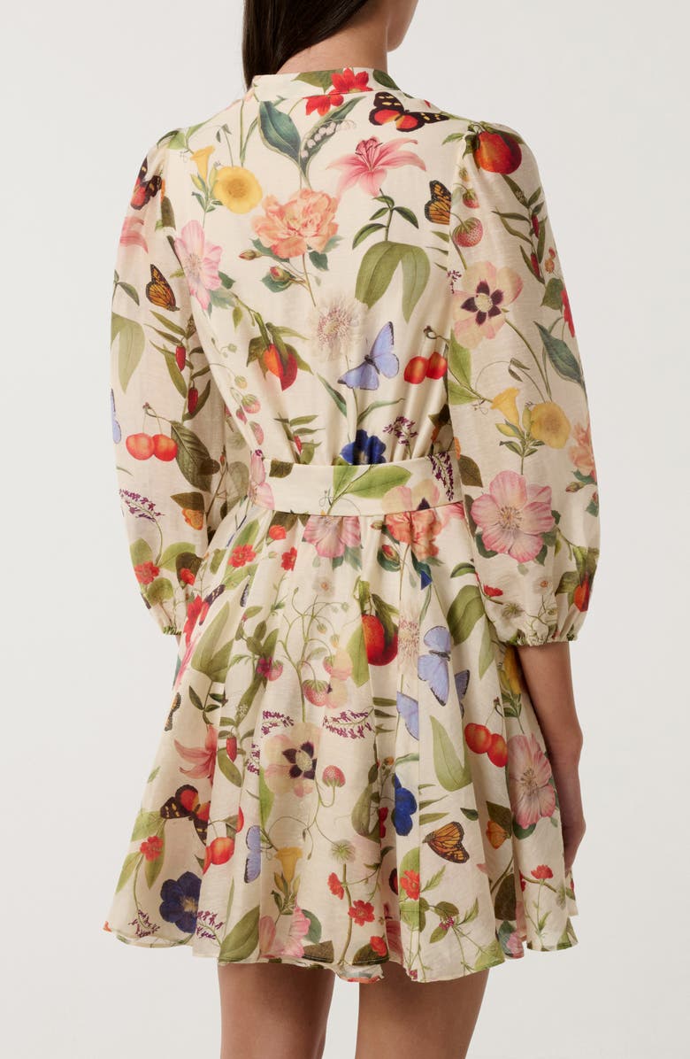 Ever New Wesley Print Belted Long Sleeve Minidress, Alternate, color,