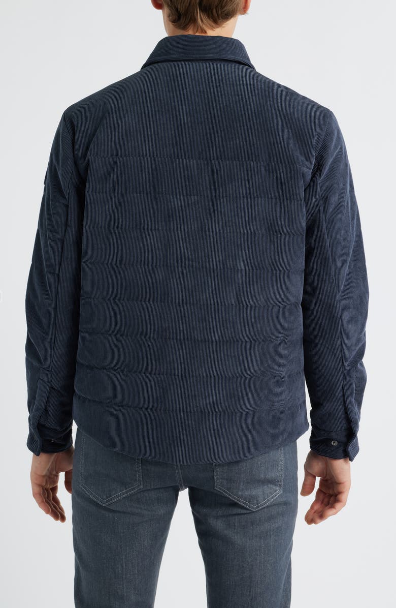 Save The Duck Magnus Water Repellent Corduroy Shirt Jacket, Alternate, color, Blue Black