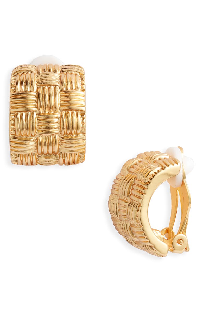 Karine Sultan Tufted Huggie Hoop Earrings, Main, color,