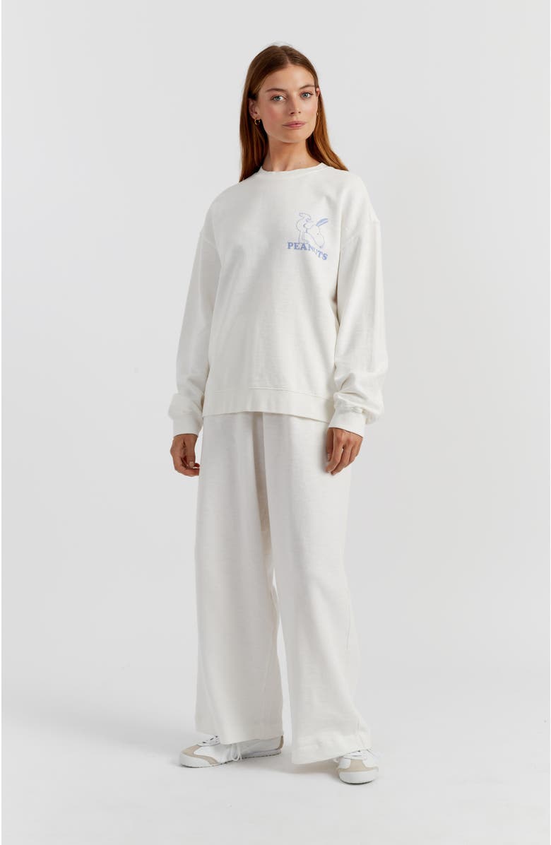 Chinti & Parker Peanuts Athletics Graphic Cotton Sweatshirt, Alternate, color, Cream