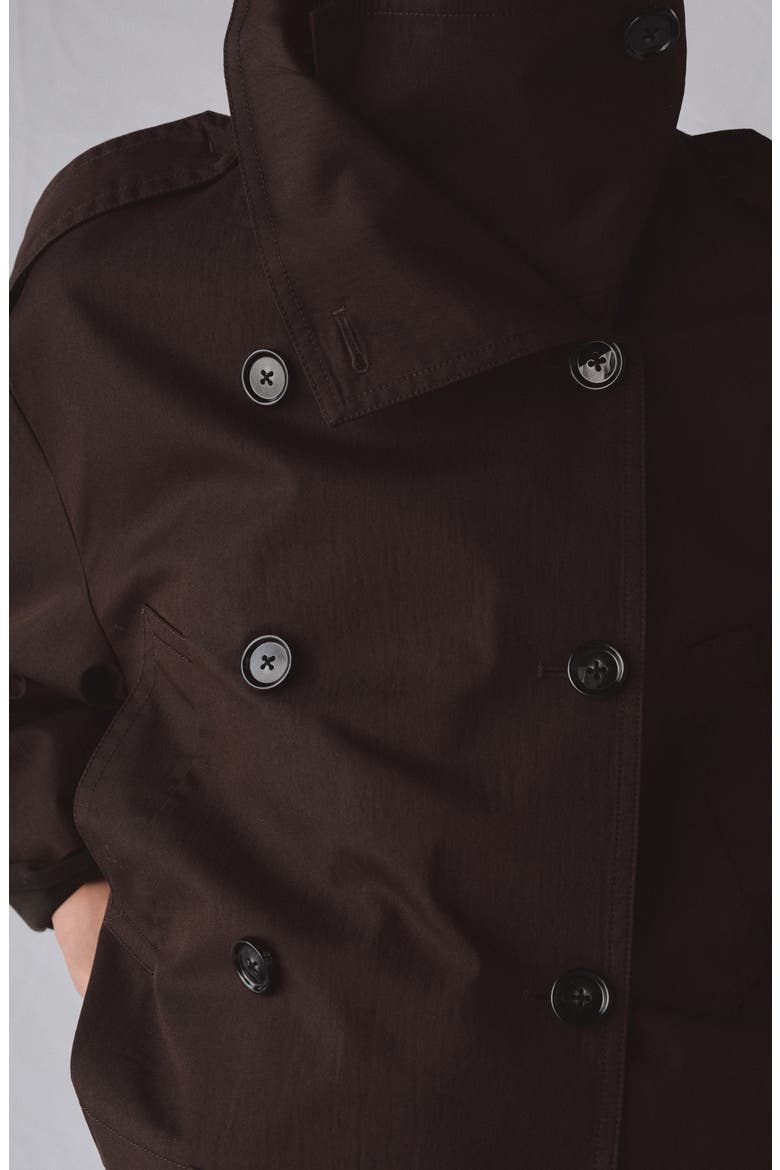 Crop Trench Jacket, Alternate, color, CHOCOLATE