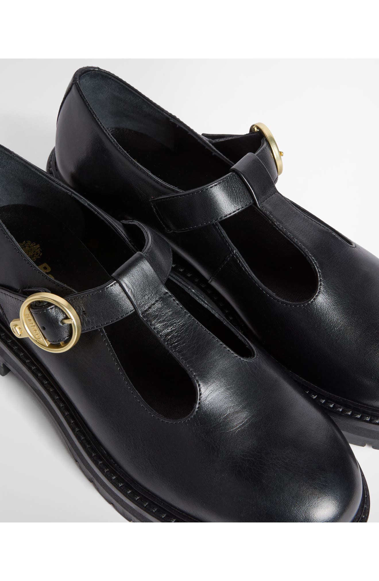 Ryton Mary Jane Leather Flat, Alternate, color, BLACK