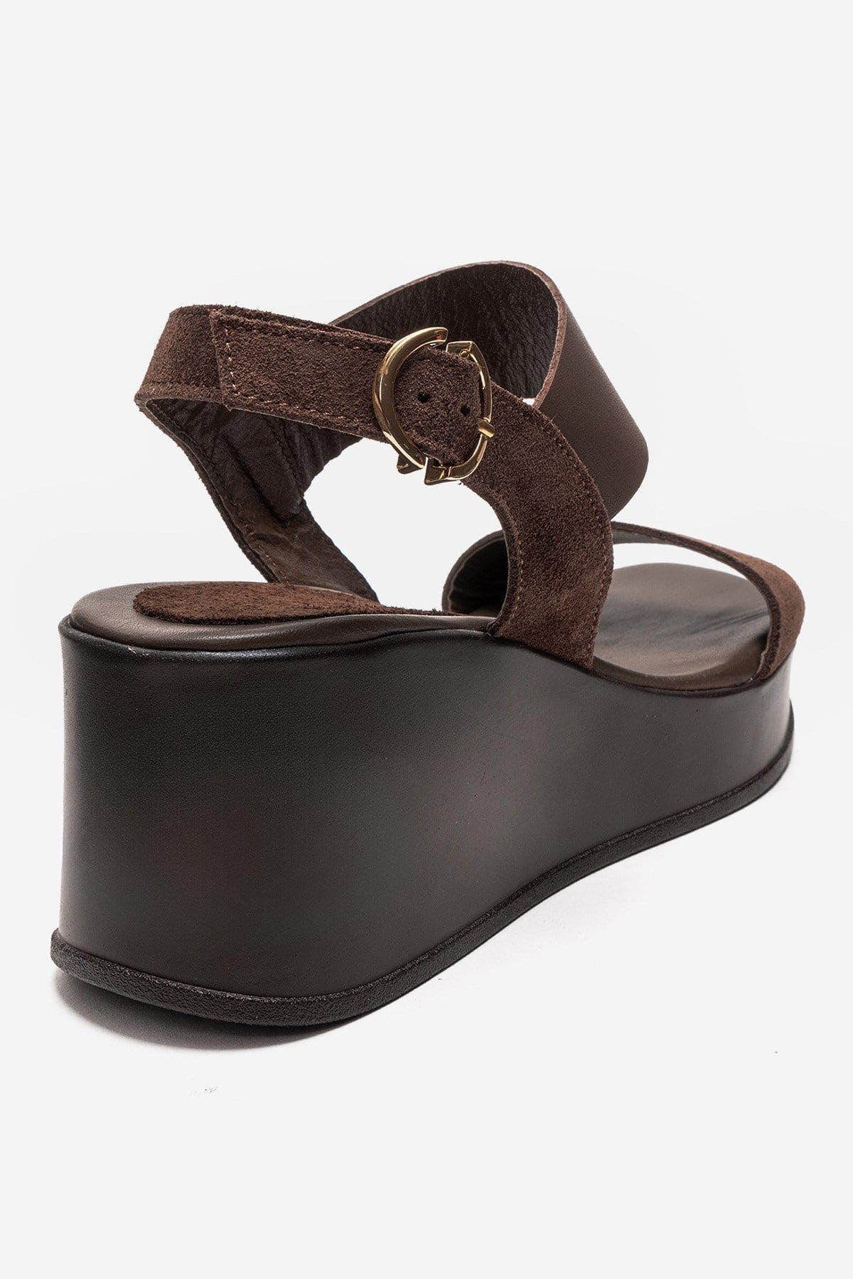 Forever & Always Shoes Lolanthe Leather Wedge Sandal, Alternate, color, Brown Suede