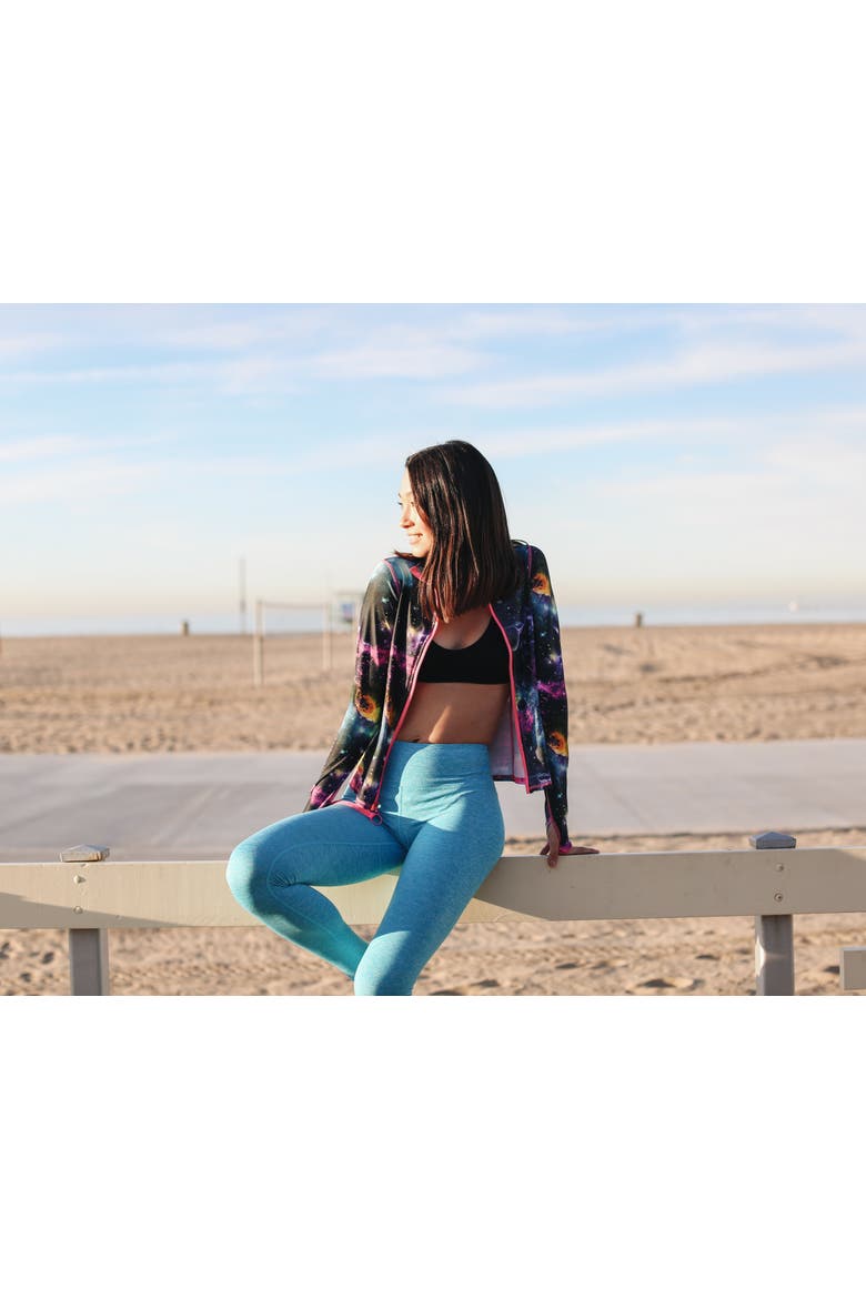 Women's Swim Leggings - UPF 50+, Alternate, color, Light Turquoise Blue