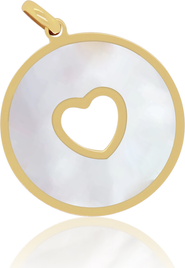 The Lovery Fine Jewelry Mother of Pearl Donut Heart Charm