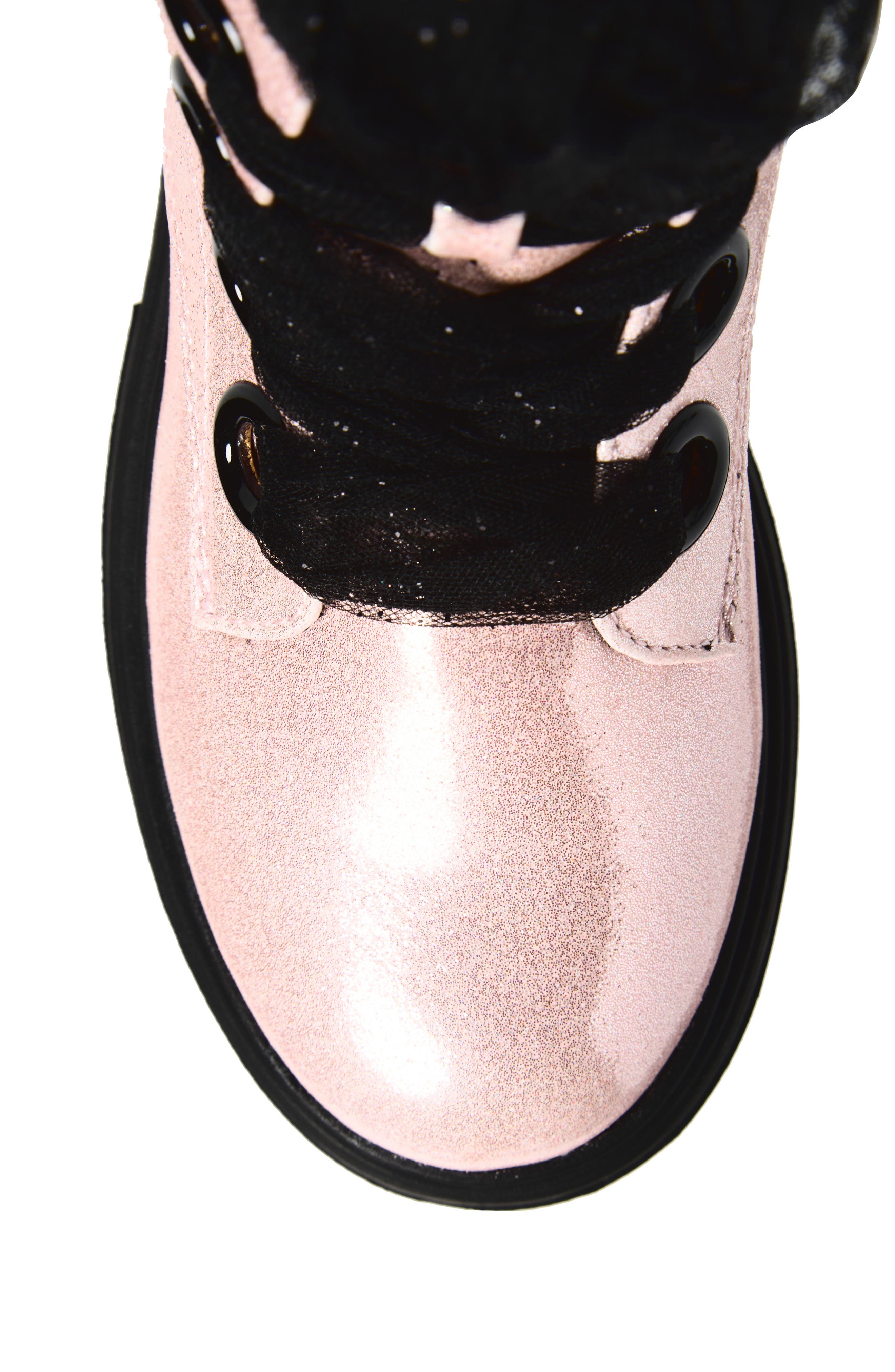 Kids' Jace-D Bow Bootie, Alternate, color, LIGHT PINK PEARLIZED