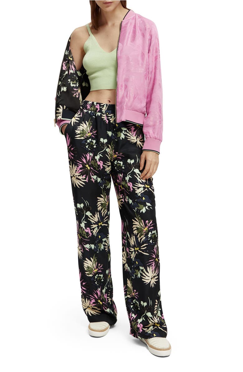 Scotch & Soda Reversible Floral Bomber Jacket, Alternate, color, 