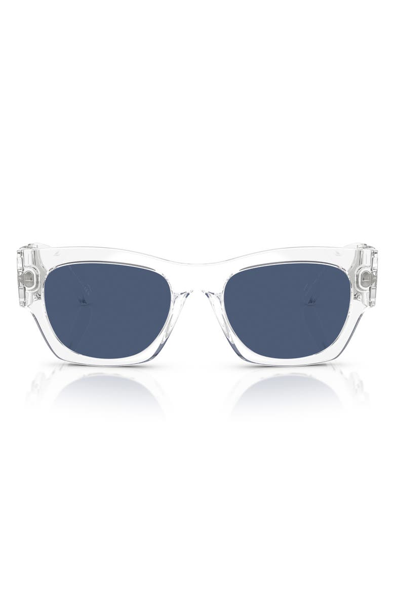 Versace 52mm Pillow Sunglasses, Main, color, Crystal