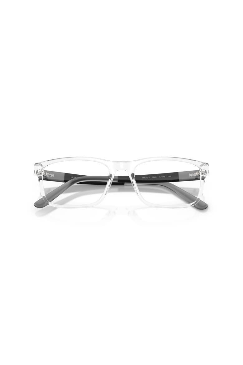 57mm Rectangle optical glasses, Alternate, color, Transparent