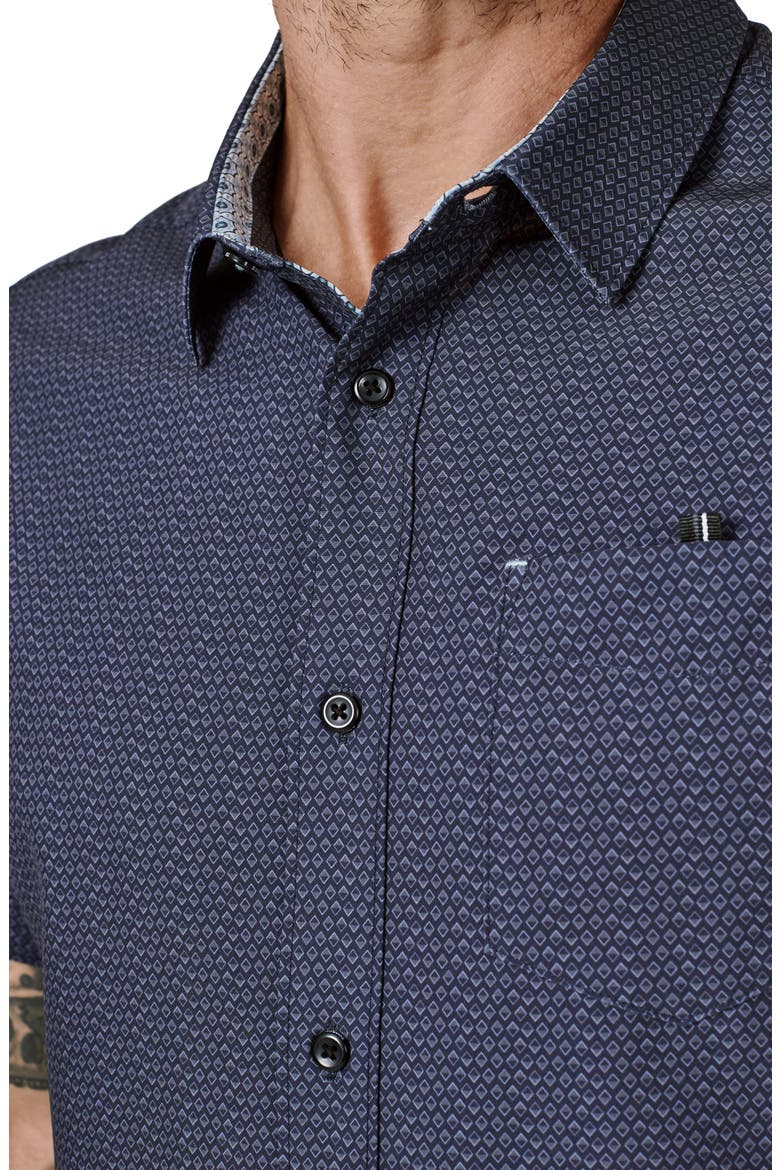 Higher Love Short Sleeve Button-Up Performance Shirt, Alternate, color, BLACK