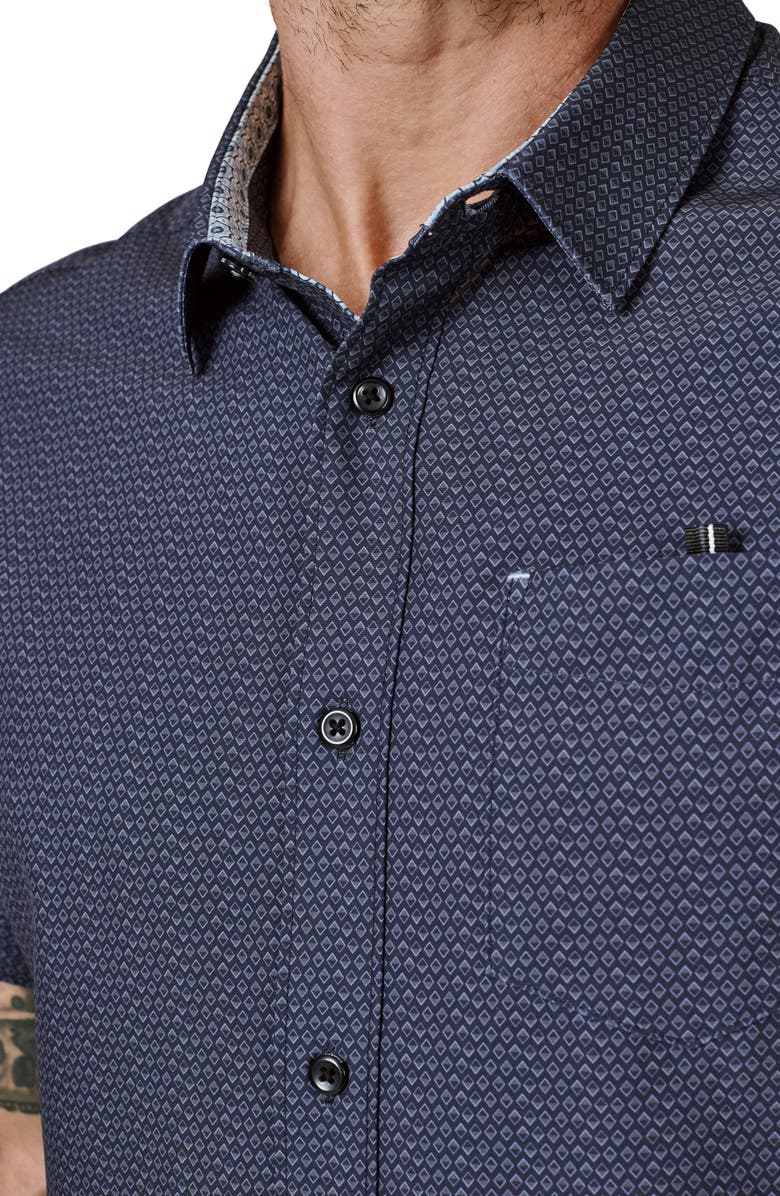 7 Diamonds Higher Love Short Sleeve Button-Up Performance Shirt, Alternate, color, 