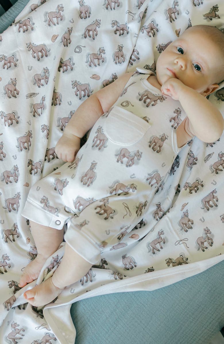 L'ovedbaby Print Sleeveless Organic Cotton Romper, Alternate, color, 