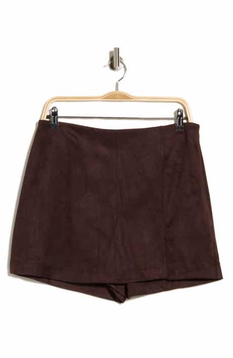 Faux Leather Skort