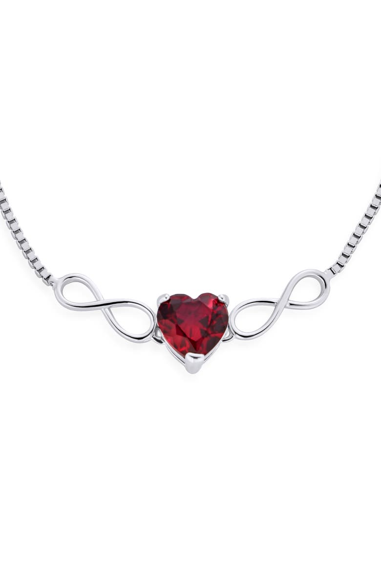 BLING JEWELRY Heart Charm Bolo Bracelet, Alternate, color, Red
