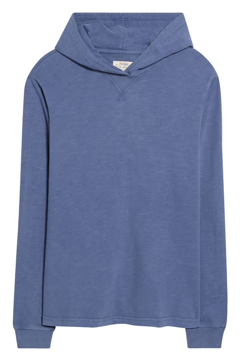 Luxe Slub Organic Cotton Pulllover Hoodie, Main, color, DEEP COBALT
