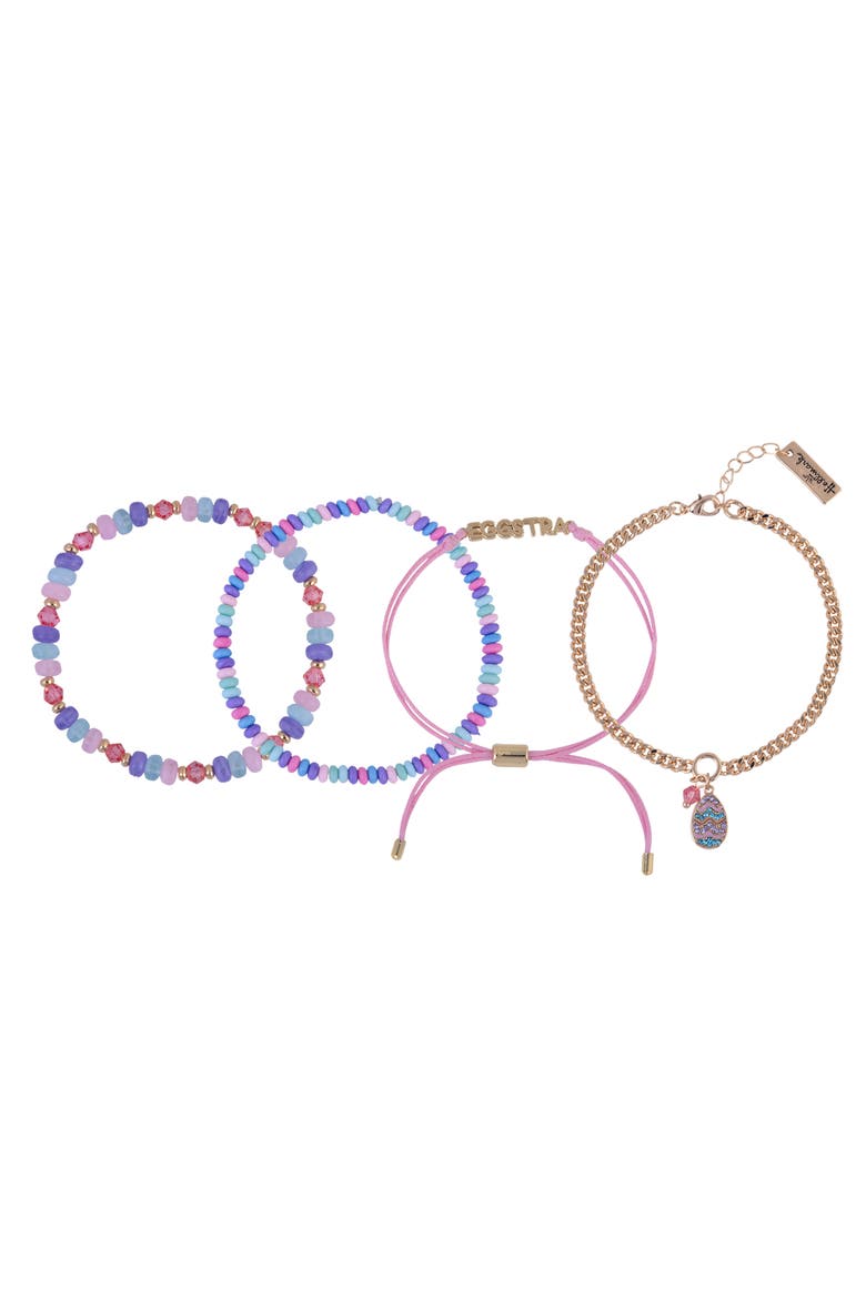 4pc Easter Bracelet Set, Main, color, Pink