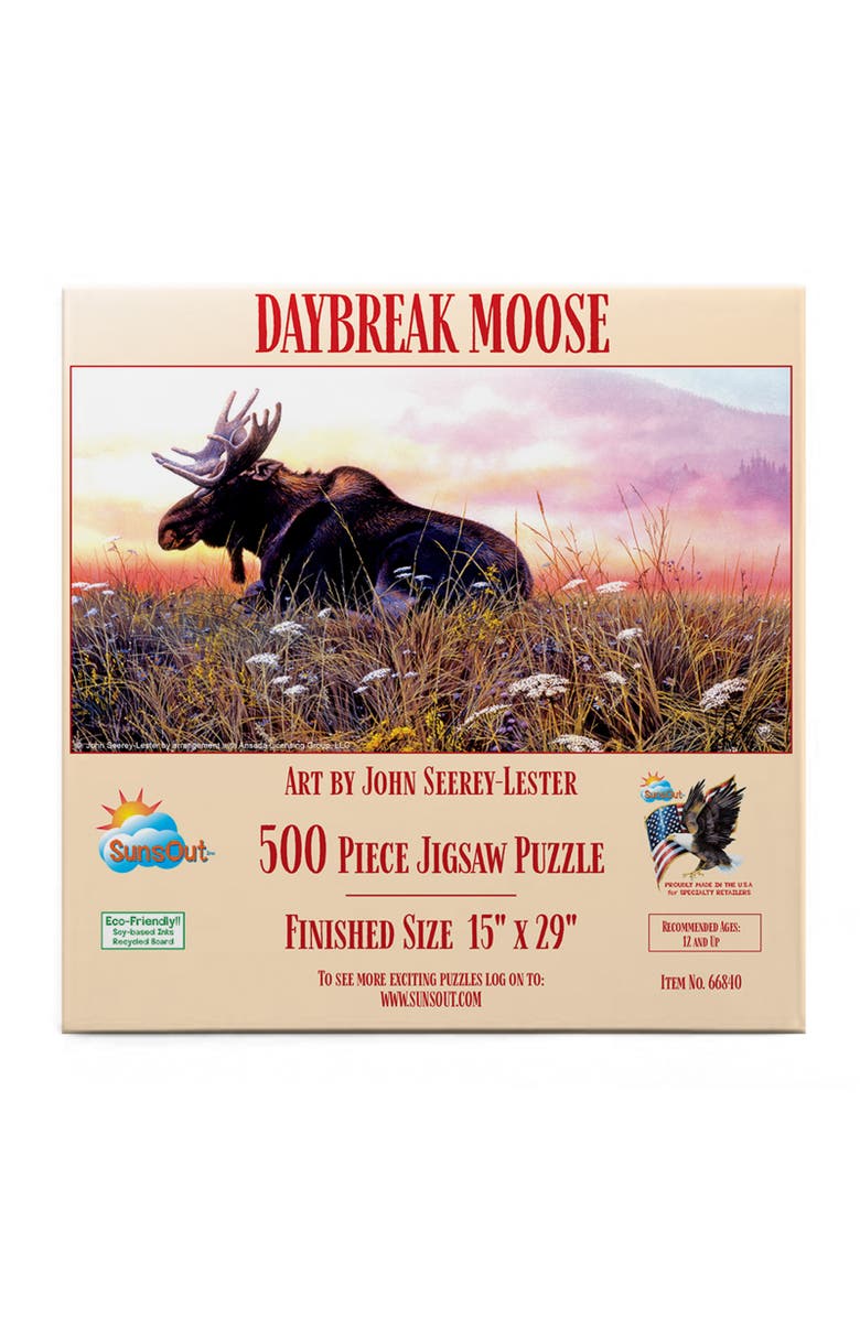 Sunsout Daybreak Moose 500 piece Jigsaw Puzzle for Adults, Alternate, color, Multicolor
