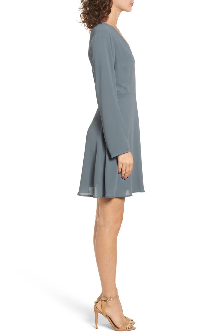 Elly Wrap Dress, Alternate, color, STORMY WEATHER