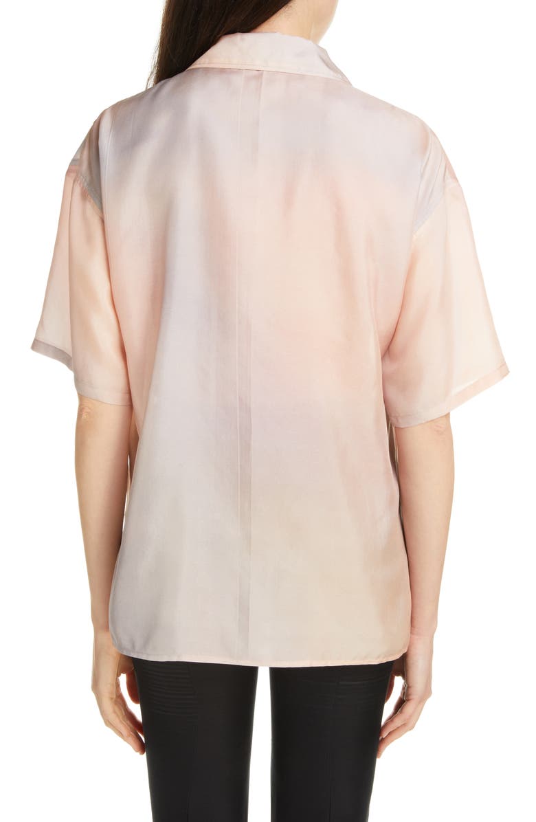 Acne Studios Sene Habutai Short Sleeve Silk Camp Shirt, Alternate, color, 