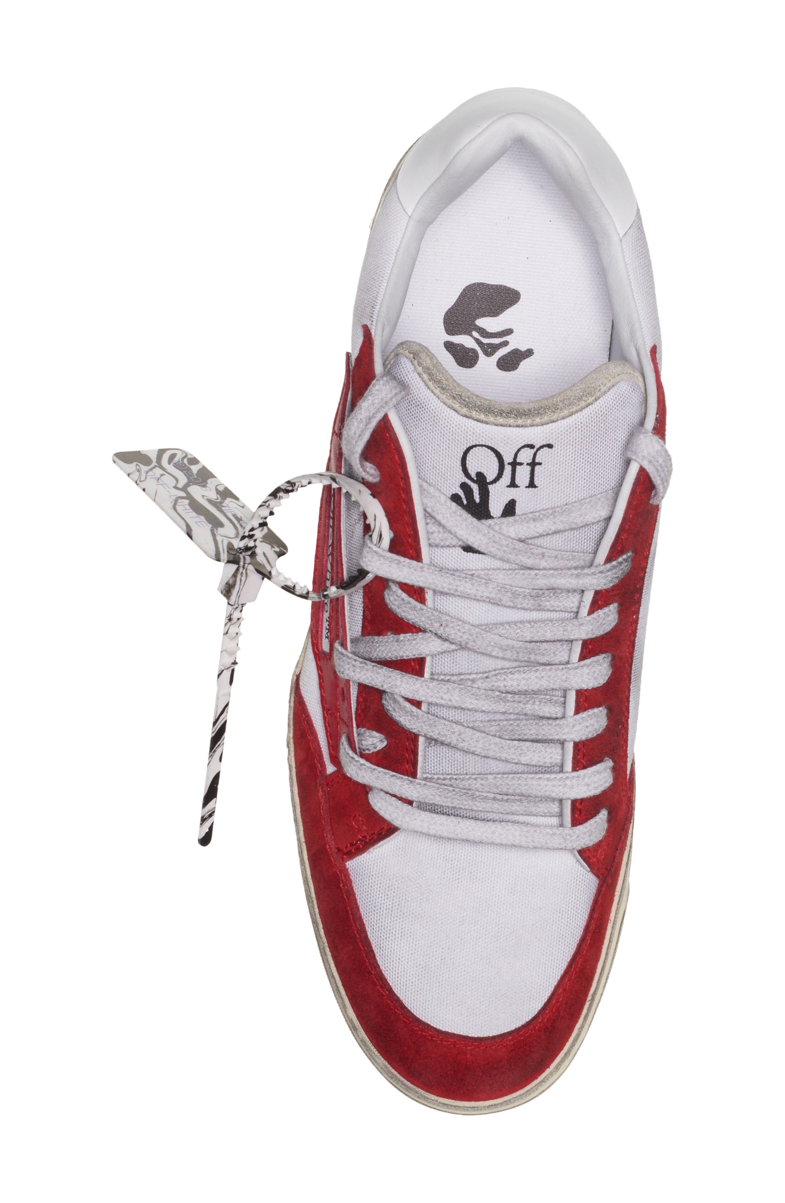5.0 Sneaker, Alternate, color, WHITE/ RED