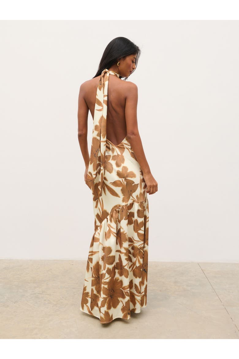 Avery Backless Maxi Dress Autumn Petal, Alternate, color, Autumn Petal