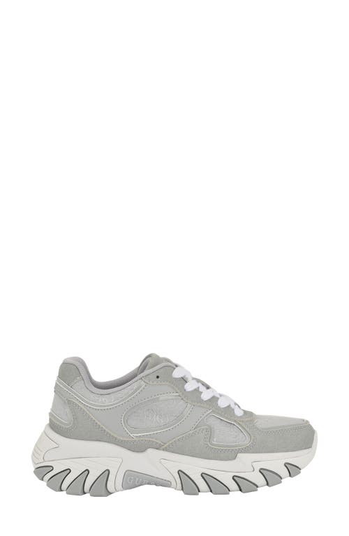 Guess Women's Norina Lace-up Cat Claw Chunky Sneakers In Light Gray