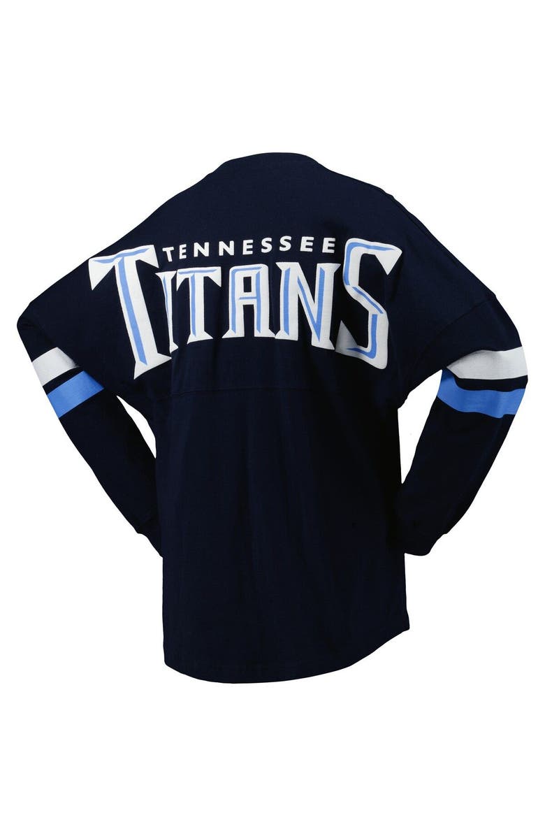 FANATICS Women's Fanatics Branded Navy Tennessee Titans Spirit Jersey Lace-Up V-Neck Long Sleeve T-Shirt, Alternate, color, Navy