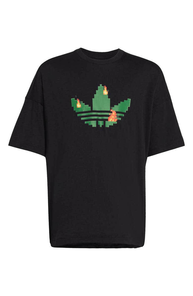 adidas Originals x Minecraft Trefoil Logo Graphic T-Shirt, Main, color,