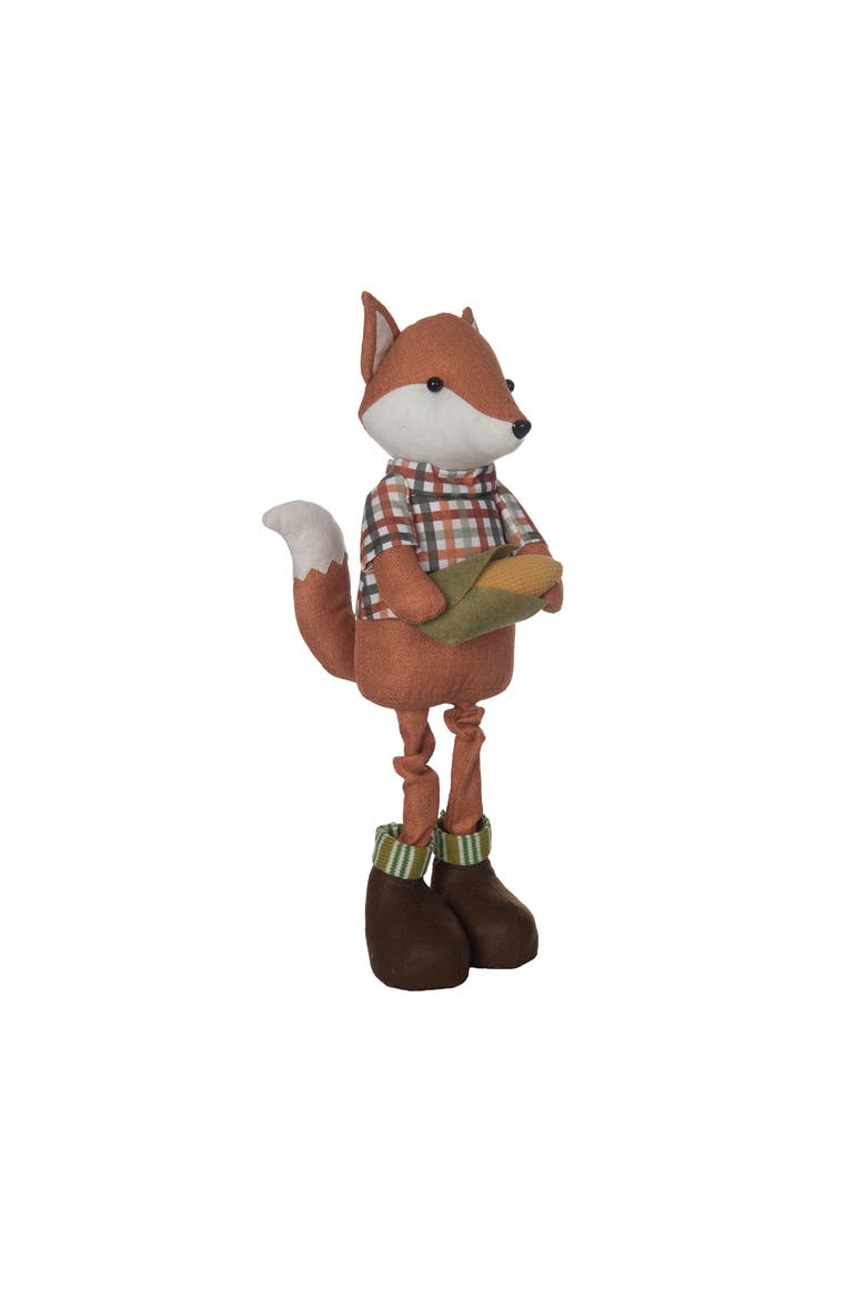 Standing Fox Figurine, Alternate, color, Brown
