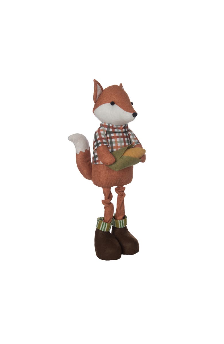 Transpac Plush Standing Fox Figurine - Adorable Fall Harvest Decor, Alternate, color, Multicolored