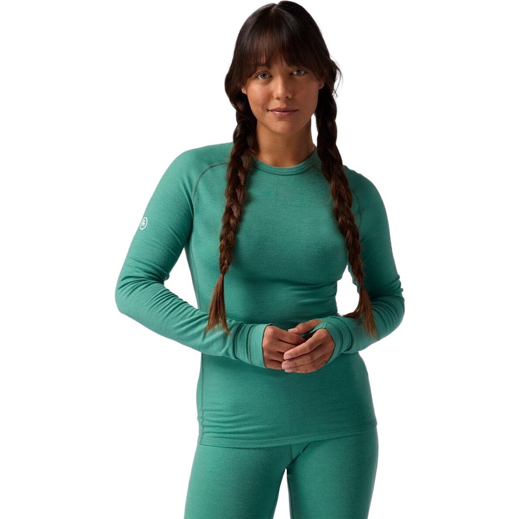 Backcountry Cedars Rws Merino Lt-wt Baselayer Crew Top In Green