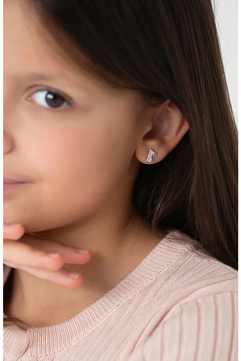 Sassy Kitty Cat Earrings, Alternate, color, Pink