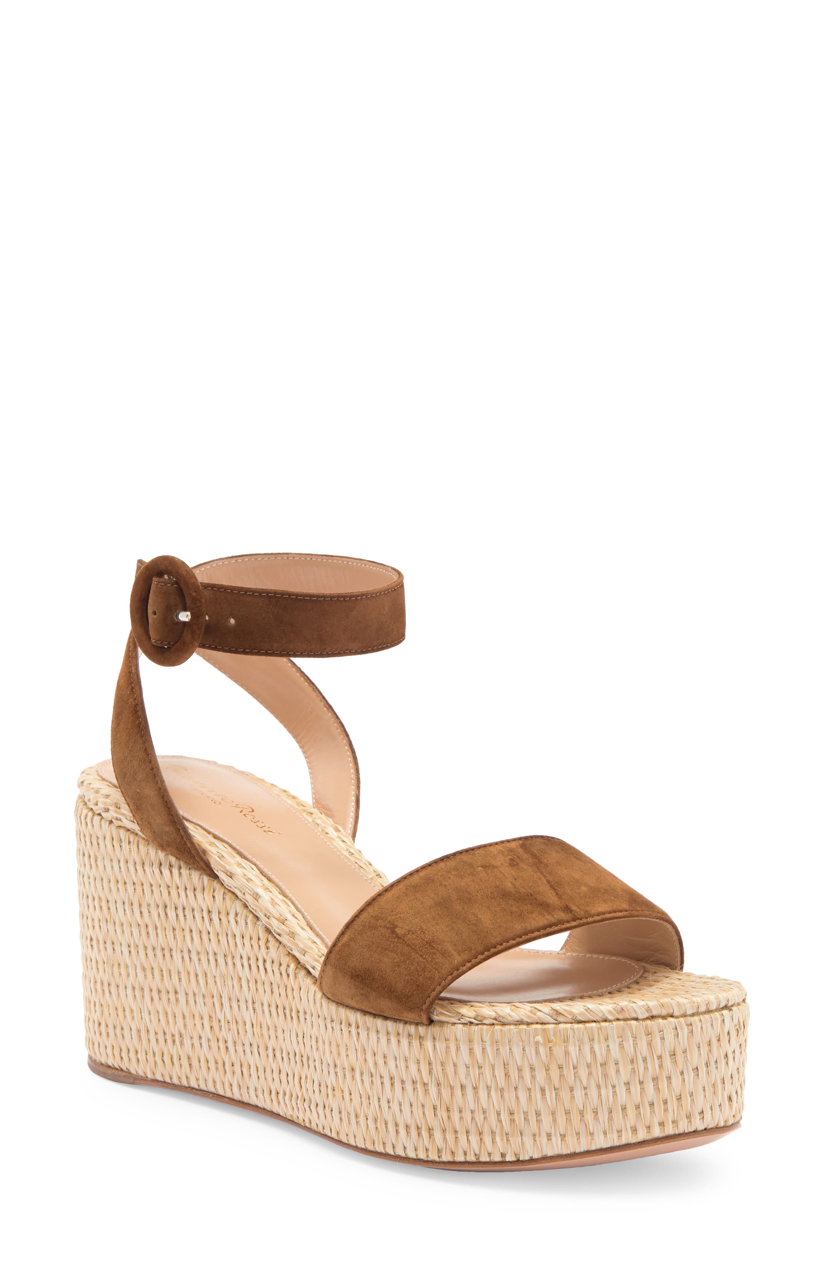 Gianvito Rossi Platform Wedge Sandal, Main, color, 