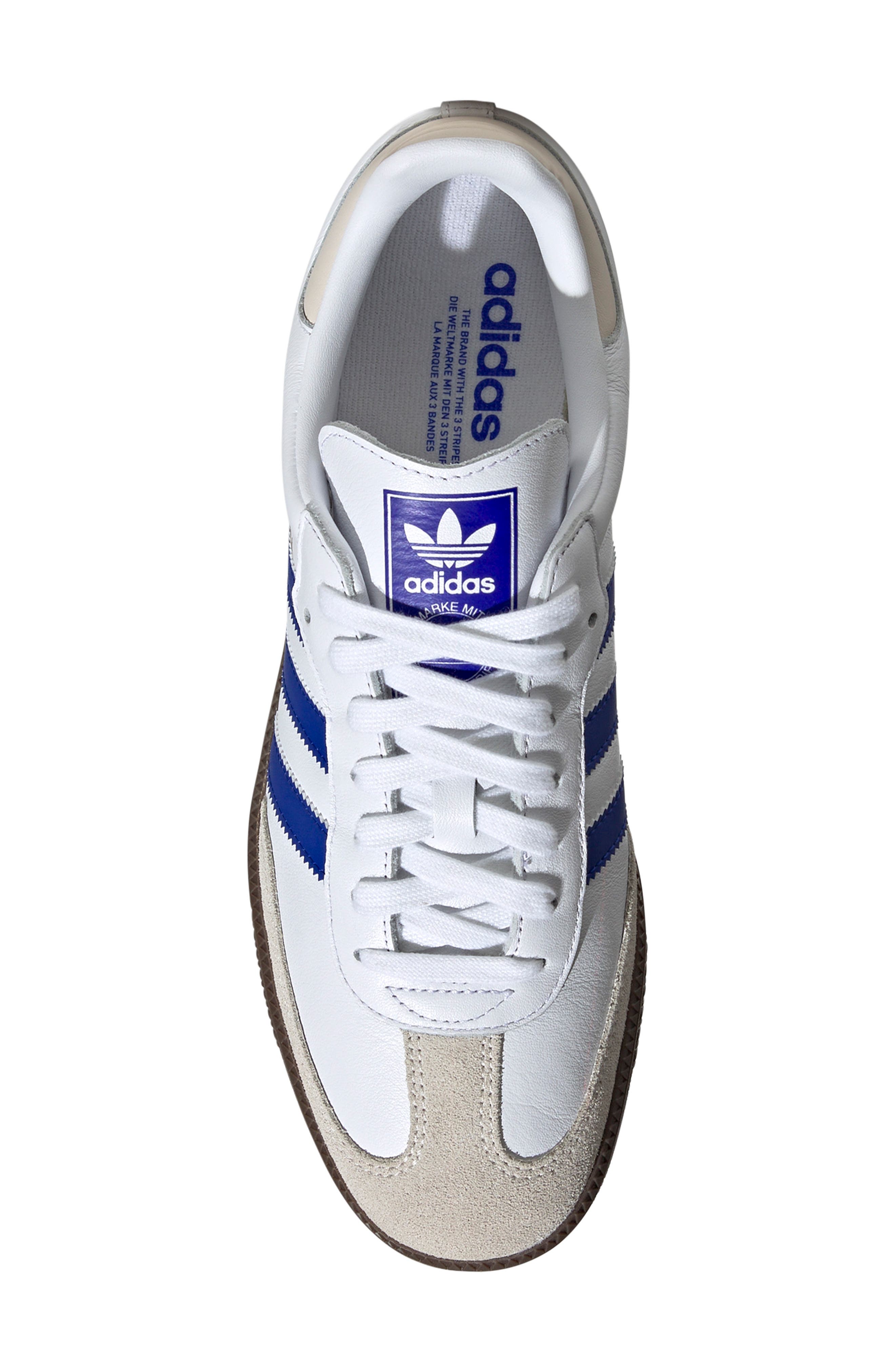 Gender Inclusive Samba OG Sneaker, Alternate, color, WHITE/LUCID BLUE/GUM